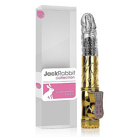 Vibrador Rotativo Dourado Jack Rabbit - Sem estimulador clitoriano