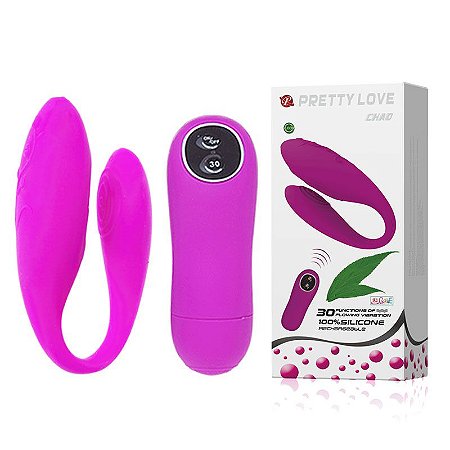 Vibrador Silicone sem fio Duplo Recarregável 30V CHAD - Sexshop