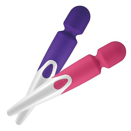 Vibrador Varinha Mágica 30 cm Recarregável em Silicone super Macio - Sexshop