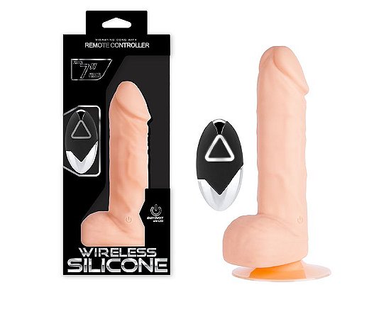 Wireless Silicone - Pênis Realístico em Silicone 18cm - Controle Remoto - Sex shop