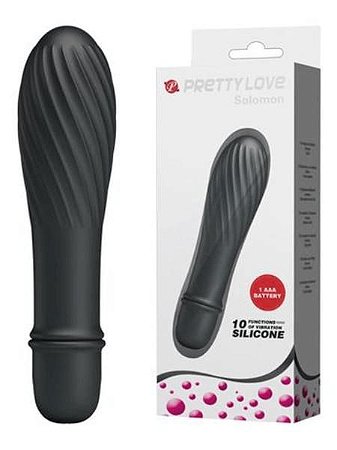 Vibrador com Textura em Espiral e 10 Modos de Vibração - PRETTY LOVE SOLOMON - Sexshop