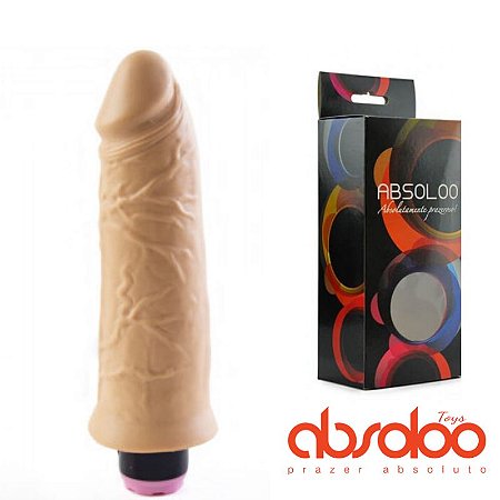 Pênis Real em Cyber 14x3,5cm com Vibrador Interno - Absoloo - Sexshop