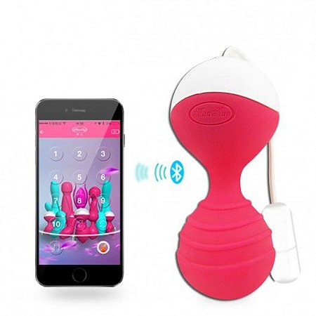 Bolinha de Pompoar com Vibrador controle via App e Celular - Monie - Sexshop