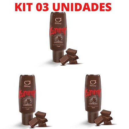 KIT 03 Gel Térmico Comestível YUMMY 15 ml Chocolate - Sexy Fantasy