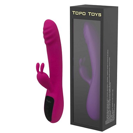 Vibrador Violet com estimulador clitoriano - TOPO TOYS