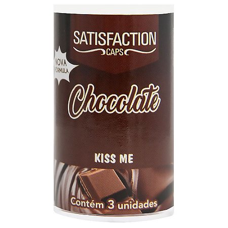 Bolinha Beijável Chocolate Kiss Me 03 Unidades Satisfaction