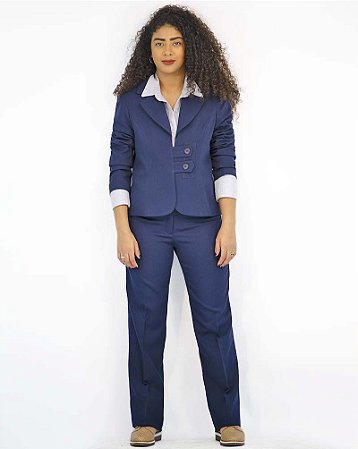 Blazer Kit com 3 peças Calça Camisa ML Combo19 Feminino Sarro Work