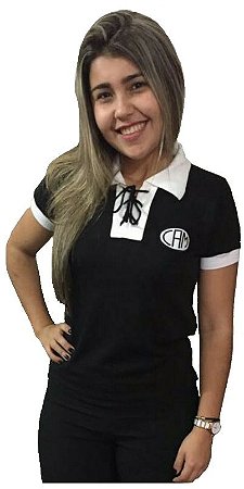 Baby Look Retrô Atlético Mineiro - 1910 - Gola Pólo