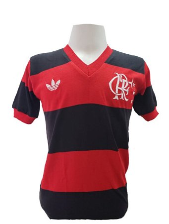 Camisa Retrô Flamengo - 80/83 - Mundial - Rubro negra - Nº7
