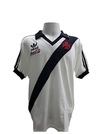 Camisa Retrô Vasco 1988 - Mangas Curtas - Branca - Mister Barros Futebol  Retrô