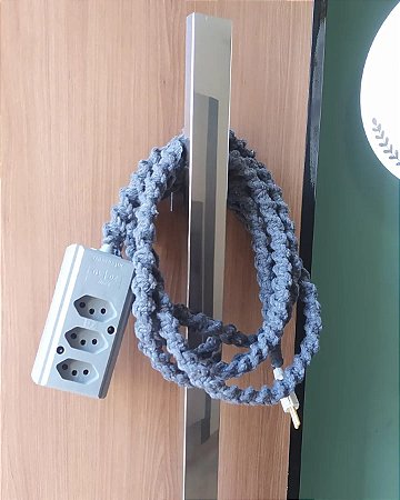 Extensão macramé cinza - 3 metros