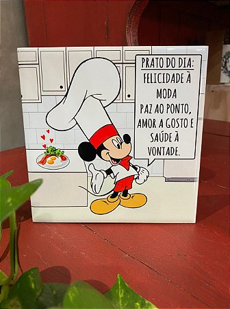Azulejo Mickey PRATO DO DIA