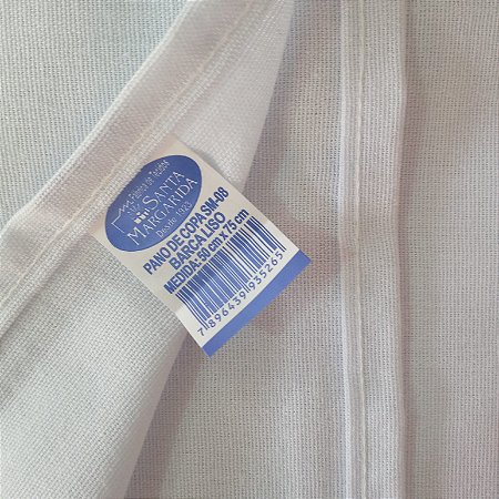 Pano de Prato Alvejado com Bainha SM-08 TAMANHO ESPECIAL Medida final 50 x 75 Sacaria Santa Margarida