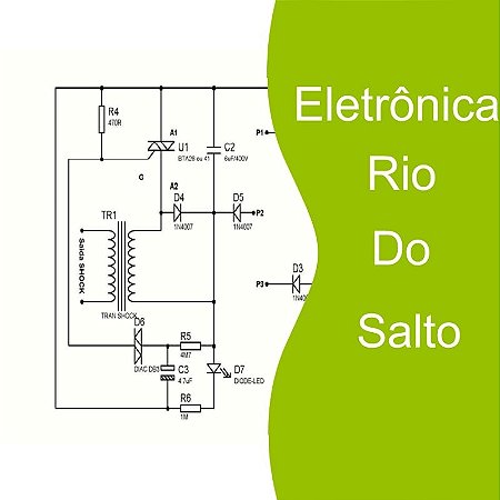 Esquema Eletrificador de Cerca Rural 1 Joule com Layout