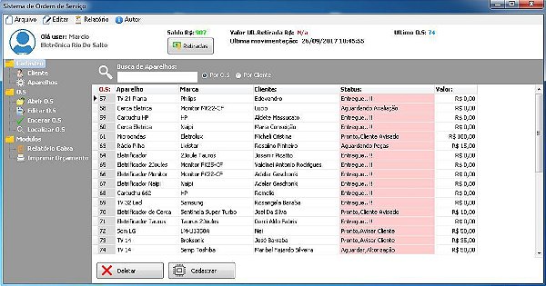Programa de Gestão de Ordem de Serviço