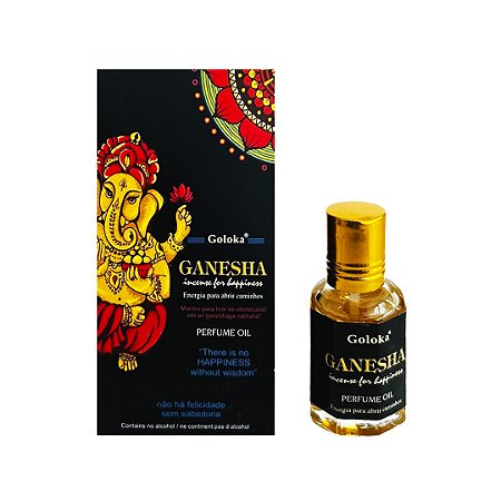 Perfume Indiano  Ganesha - Goloka - 10ml - Para pele e Difusor.
