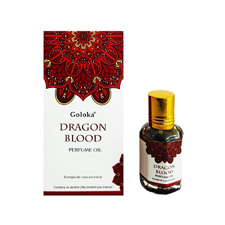 Perfume Indiano Dragon Blood - Goloka - 10ml - Para Pele e Difusor.