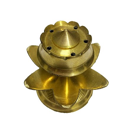 Incensário de bronze tipo Puja- Suporta 5 incensos.