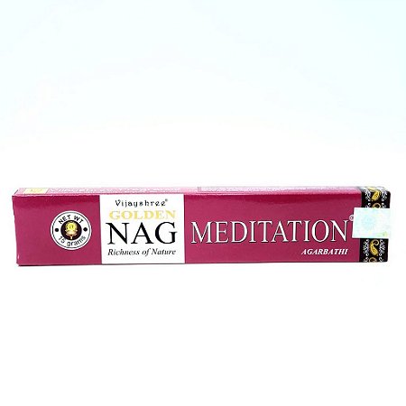 Incenso Massala Golden Nag Meditação- Energia de meditação e Concentração.