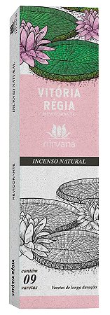 Incenso Nirvana Natural - Vitória Régia - Linha Tradicional
