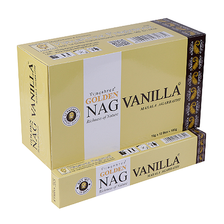 Incenso Indiano Golden Nag Vijayshree - Box Com 12 - Vanilla