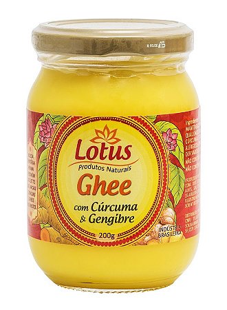 Manteiga Ghee com Cúrcuma e Gengibre - 200g - Lotus