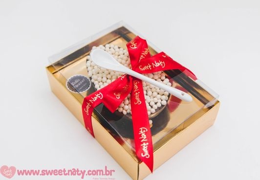 Ovo de colher (1 parte de ovo) brigadeiro com paçoca - 170g