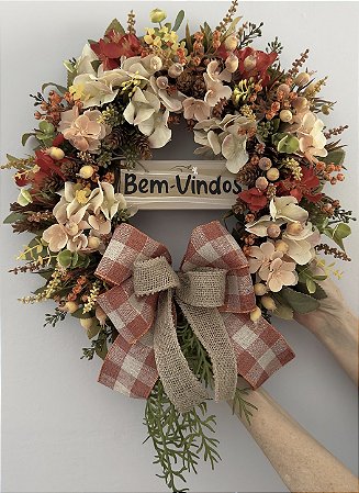 Guirlanda Flores Bem-Vindos