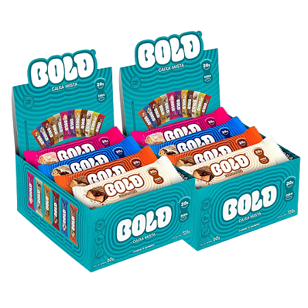 2 Bold Bar Caixa Mista 20g Proteína Cx 12 Und - Nova Fórmula