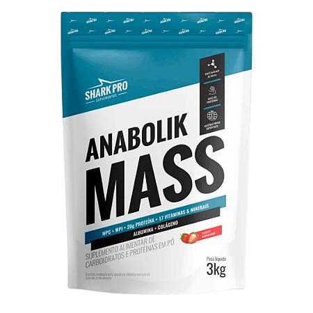 Anabolik Mass Morango 3kg - Shark Pro