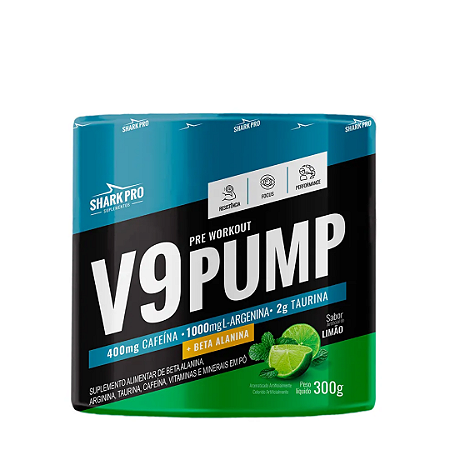 V9 Pump Pré Treino Limão 300g - Shark Pro