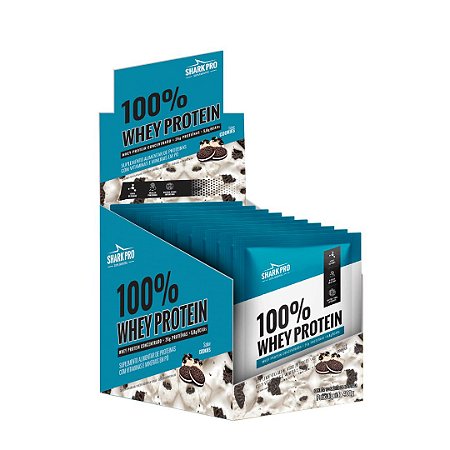 100% Whey Protein Cookies Sachê c/ 10 unid 40g - Shark Pro