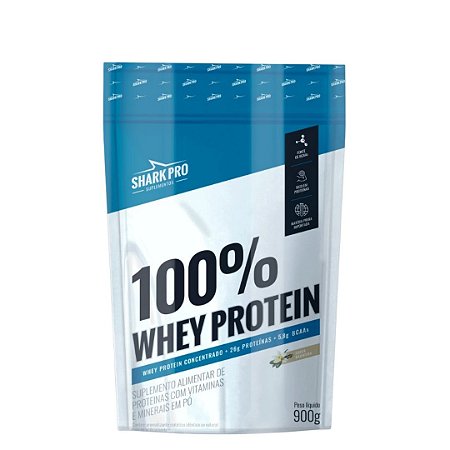 100% Whey Protein Refil Baunilha 900g - Shark Pro