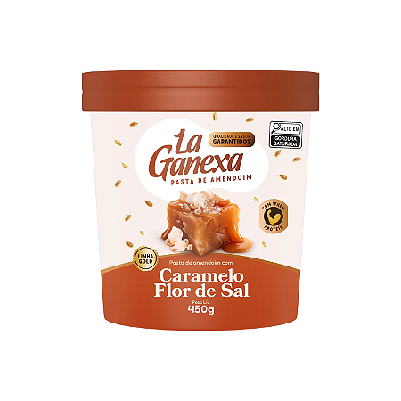 Pasta de Amendoim Caramelo Salgado 450g - La Ganexa