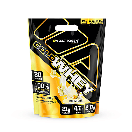 Refil Gold Whey Baunilha 900g - Adaptogen