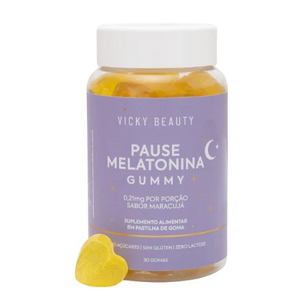 Pause Melatonina Gummy sabor Maracujá 30gms - Vicky Beauty