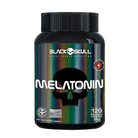 Melatonin - Melatonina Sublingual - 120 Comp - Black Skull