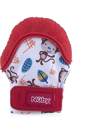 LUVA MORDEDOR NUBY - VERMELHO