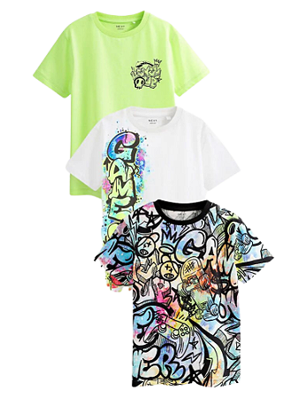 Kit 3 T-SHIRT NEXT - NEON