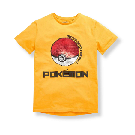 T-SHIRT POKEMON LANTEJOULA INVERTIDA