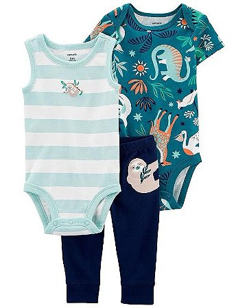 CONJUNTO 3 PEÇAS CARTER´S - BICHO PREGUIÇA
