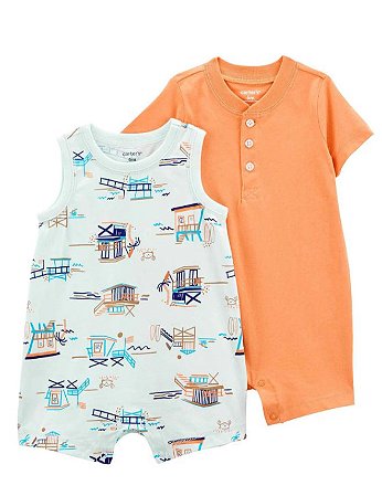 KIT ROMPER 2 PEÇAS CARTER´S - LARANJA