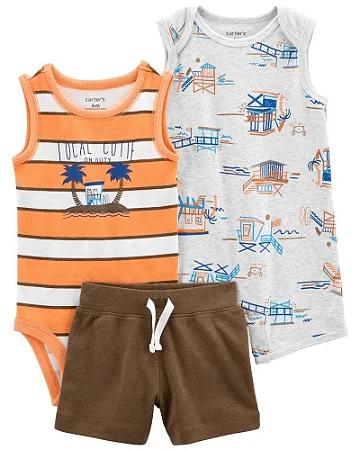 CONJUNTO 3 PEÇAS CARTER´S - REGATA MENINO