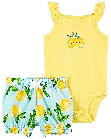 CONJUNTO 2 PEÇAS CARTER´S LIMAOZINHO AMARELO