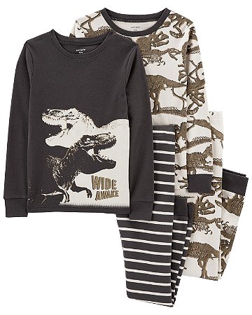KIT PIJAMA 4 PEÇAS CARTER´S  DINOSSAURO