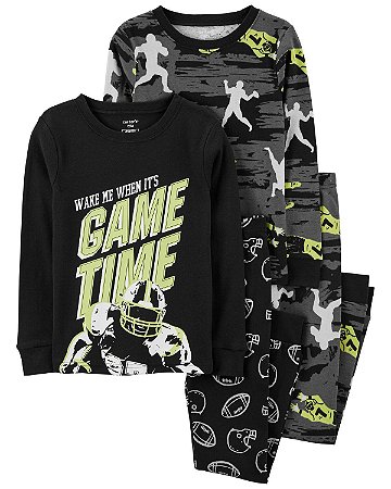 KIT PIJAMA 4 PEÇAS CARTER´S FUTEBOL AMERICANO