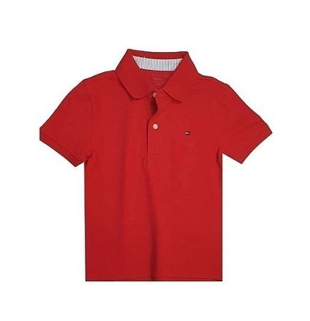 CAMISA POLO BABY TOMMY HILFIGER - VERMELHO