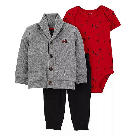 CONJUNTO INVERNO CARTER´S 3 PEÇAS MENINO