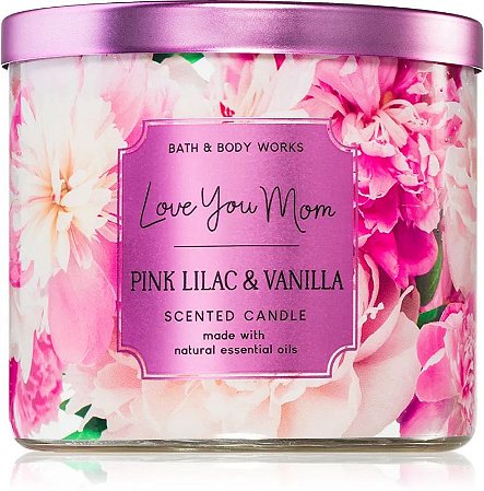 VELA 3 PAVIOS BATH BODY WORKS PINK LILAC E VANILLA