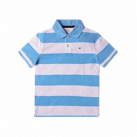 CAMISA POLO TOMMY HILFIGER  2 LISTRAS AZUL CLARO